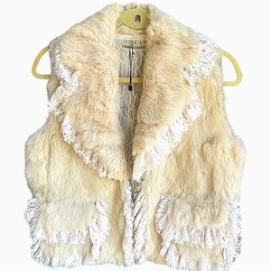 Vintage Art Tsumori Chisato Lace Fur. Wearable Art Vest
